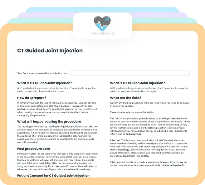 Orange patient registration form preview