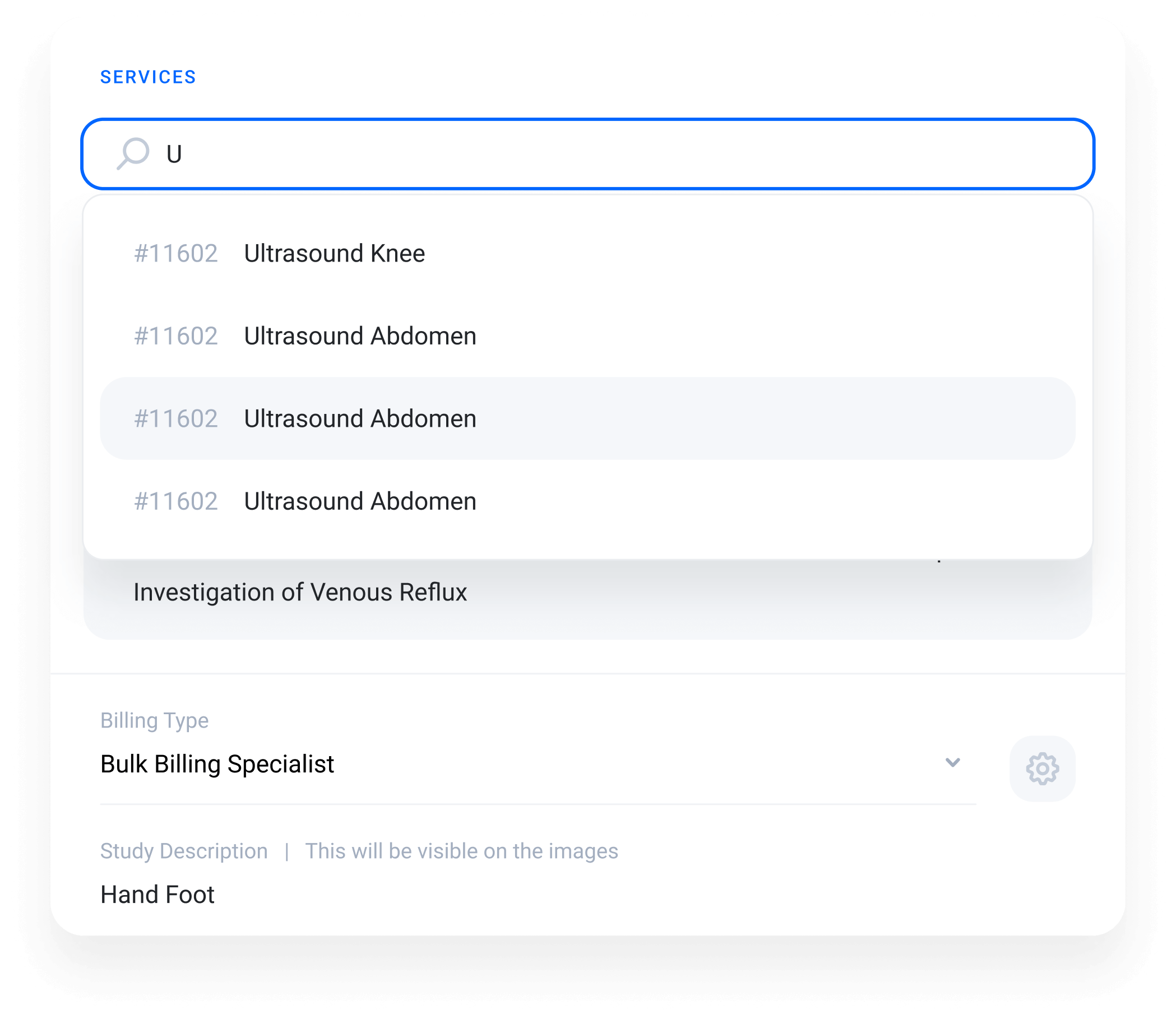 RIS billing workflow